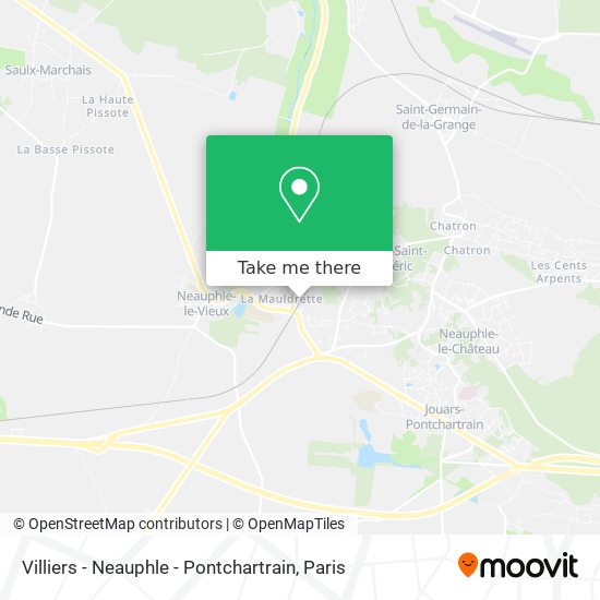 Mapa Villiers - Neauphle - Pontchartrain
