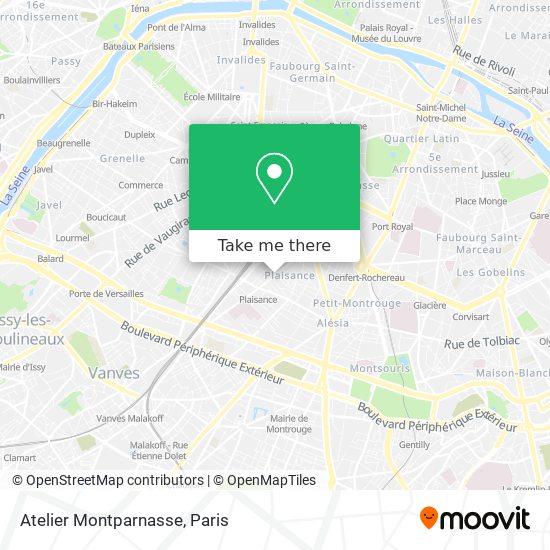 Mapa Atelier Montparnasse