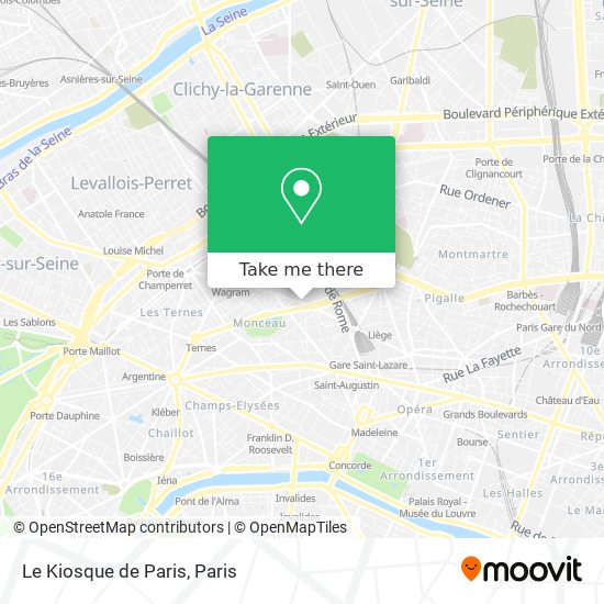 Mapa Le Kiosque de Paris