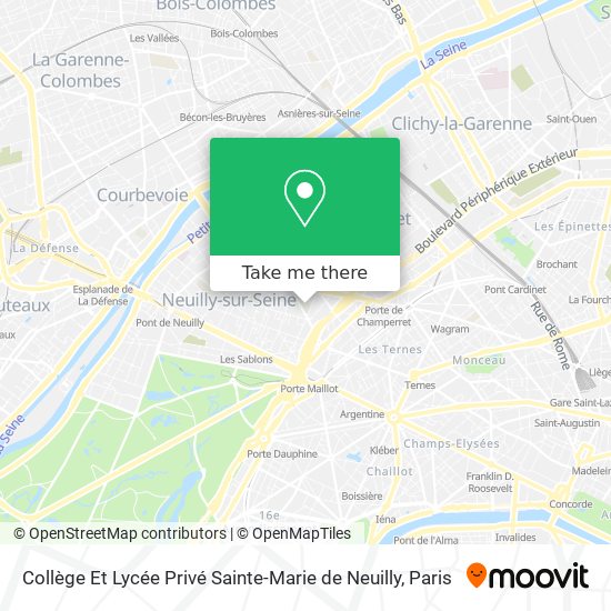 Mapa Collège Et Lycée Privé Sainte-Marie de Neuilly