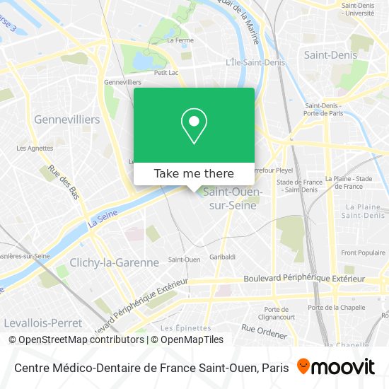 Centre Médico-Dentaire de France Saint-Ouen map