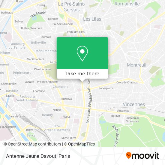 Antenne Jeune Davout map