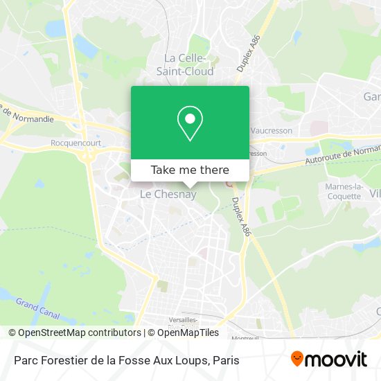 Mapa Parc Forestier de la Fosse Aux Loups