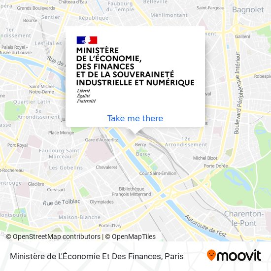 Ministère de L'Économie Et Des Finances map