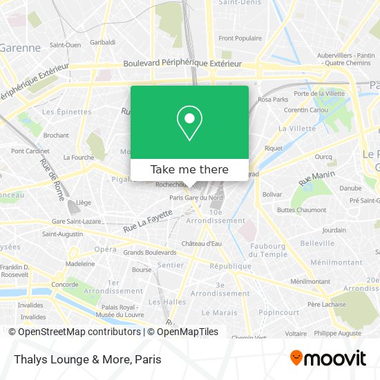 Mapa Thalys Lounge & More