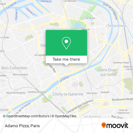 Adamo Pizza map