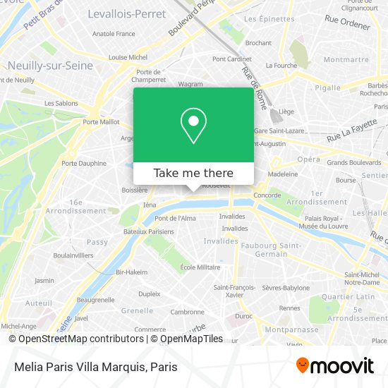 Melia Paris Villa Marquis map