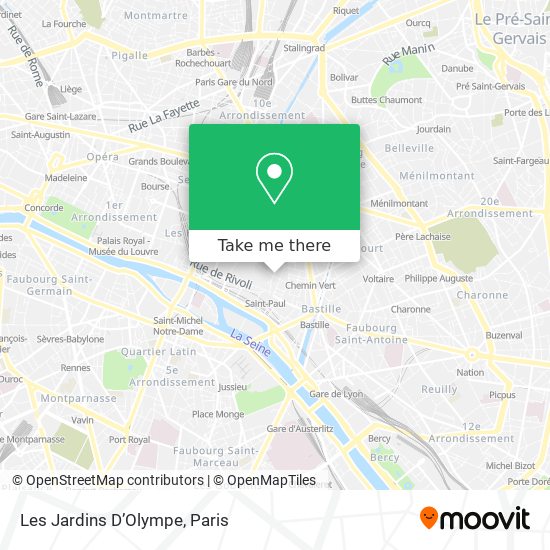 Les Jardins D’Olympe map