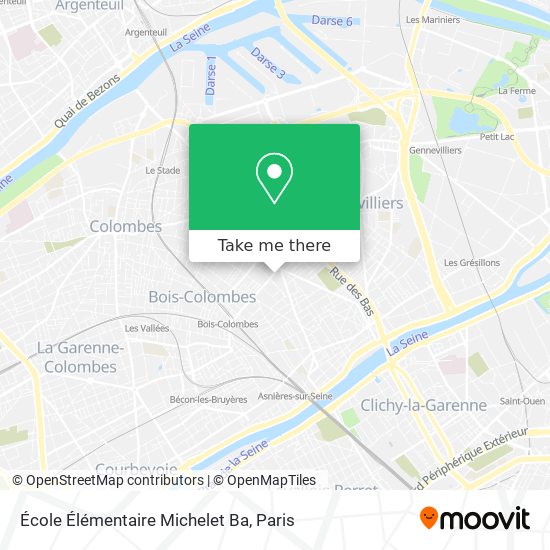 Mapa École Élémentaire Michelet Ba