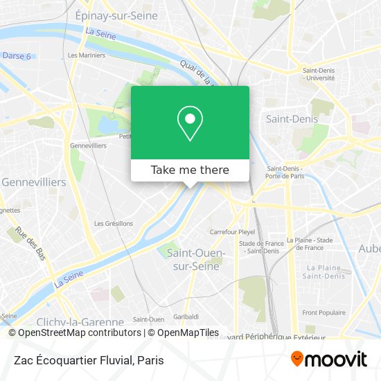 Zac Écoquartier Fluvial map