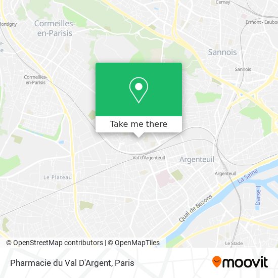 Mapa Pharmacie du Val D'Argent