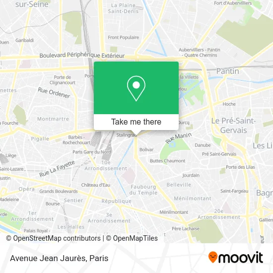 Avenue Jean Jaurès map