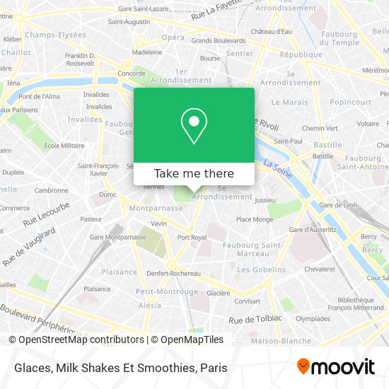 Glaces, Milk Shakes Et Smoothies map