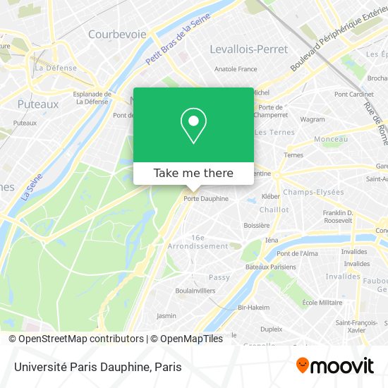 Université Paris Dauphine map