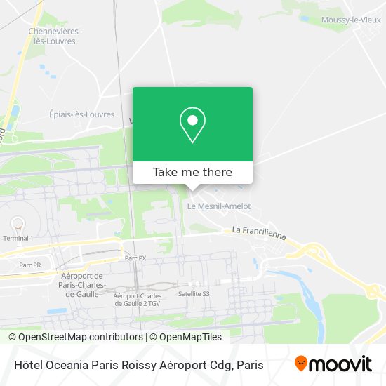 Mapa Hôtel Oceania Paris Roissy Aéroport Cdg