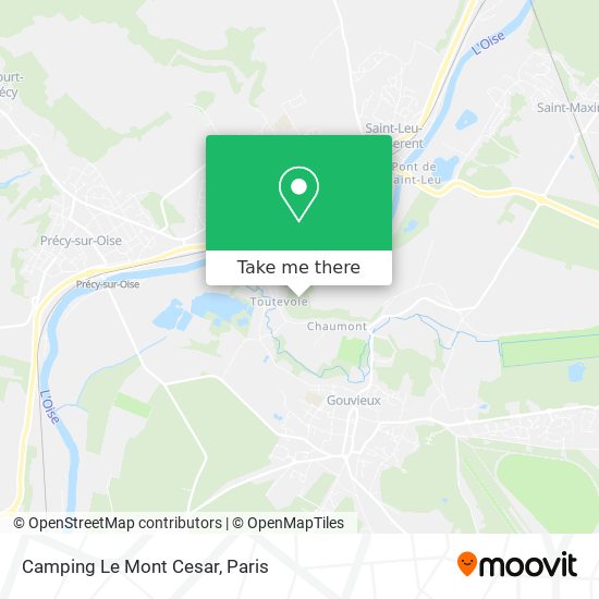 Camping Le Mont Cesar map