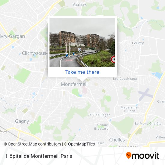 Mapa Hôpital de Montfermeil