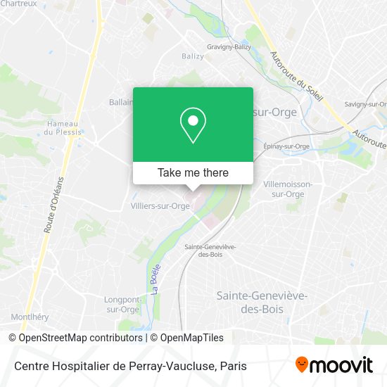Centre Hospitalier de Perray-Vaucluse map