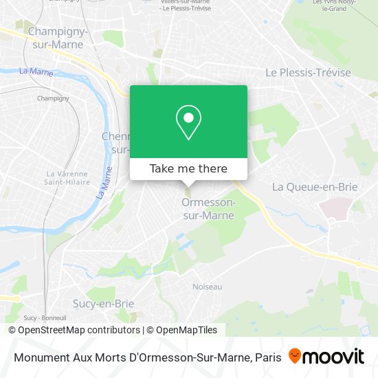 Mapa Monument Aux Morts D'Ormesson-Sur-Marne