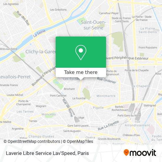 Mapa Laverie Libre Service Lav'Speed