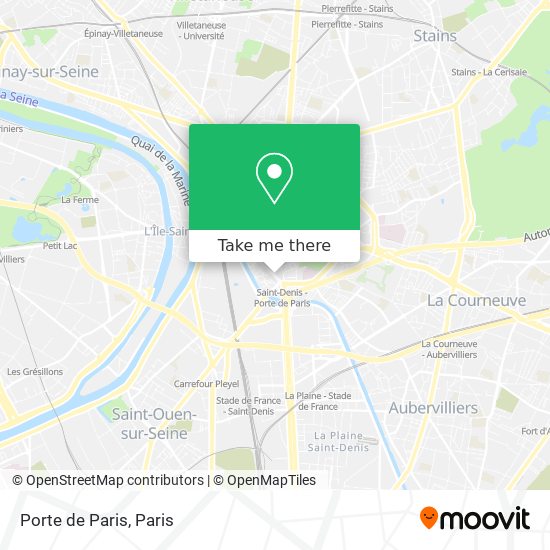 Mapa Porte de Paris