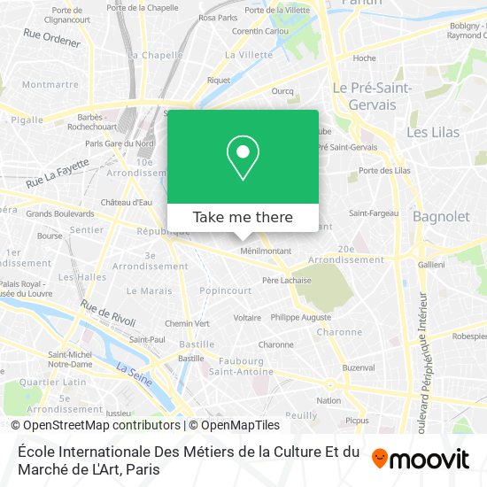 École Internationale Des Métiers de la Culture Et du Marché de L'Art map