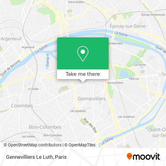 Mapa Gennevilliers Le Luth