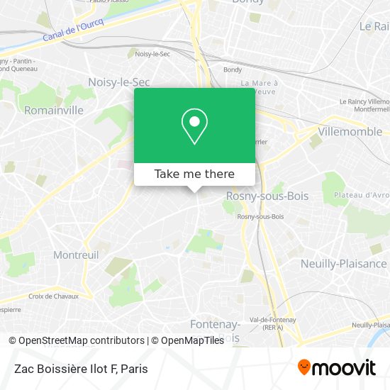 Mapa Zac Boissière Ilot F