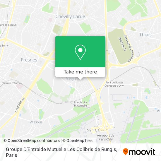 Mapa Groupe D’Entraide Mutuelle Les Colibris de Rungis