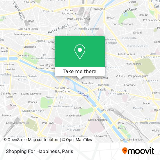 Shopping For Happiness map