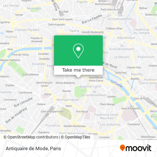 Mapa Antiquaire de Mode