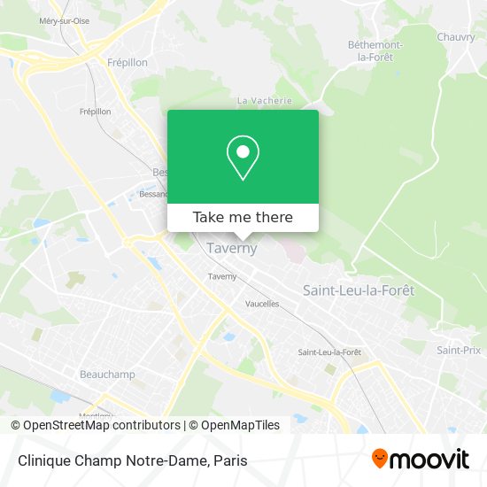 Clinique Champ Notre-Dame map