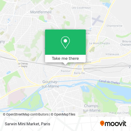Mapa Sarwin Mini Market