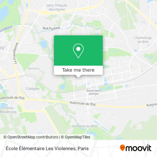 Mapa École Élémentaire Les Violennes