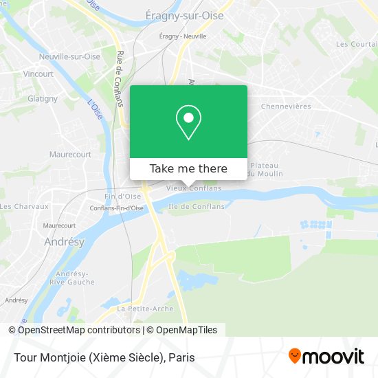 Mapa Tour Montjoie (Xième Siècle)