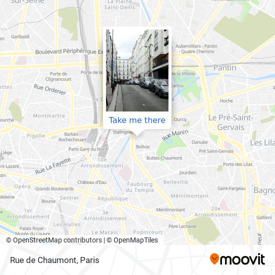 Mapa Rue de Chaumont