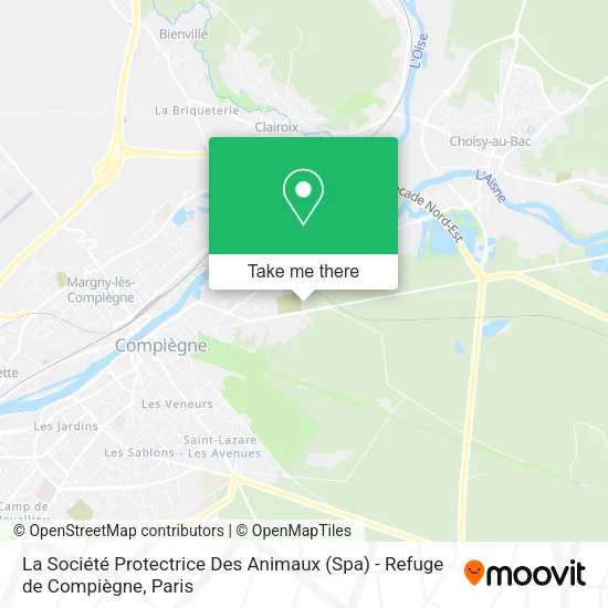 La Société Protectrice Des Animaux (Spa) - Refuge de Compiègne map