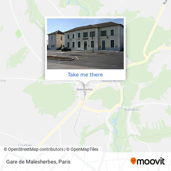 Gare de Malesherbes map