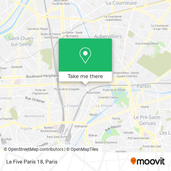 Le Five Paris 18 map