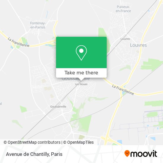 Mapa Avenue de Chantilly