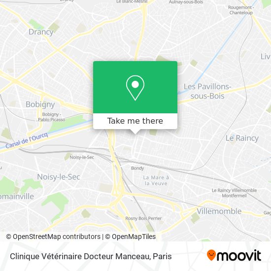 Clinique Vétérinaire Docteur Manceau map