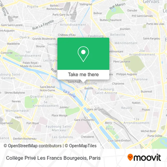 Mapa Collège Privé Les Francs Bourgeois