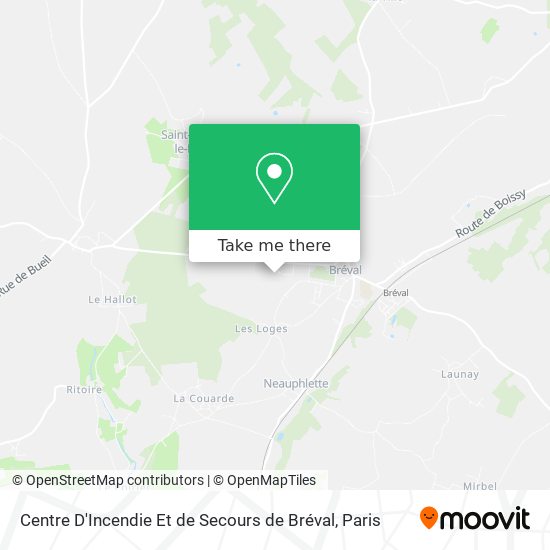 Centre D'Incendie Et de Secours de Bréval map
