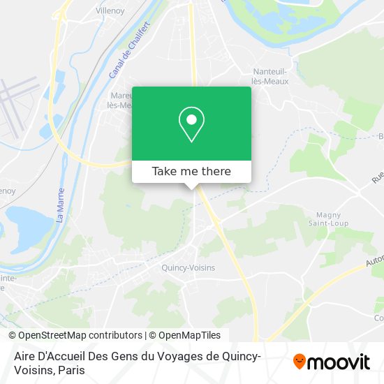 Mapa Aire D'Accueil Des Gens du Voyages de Quincy-Voisins