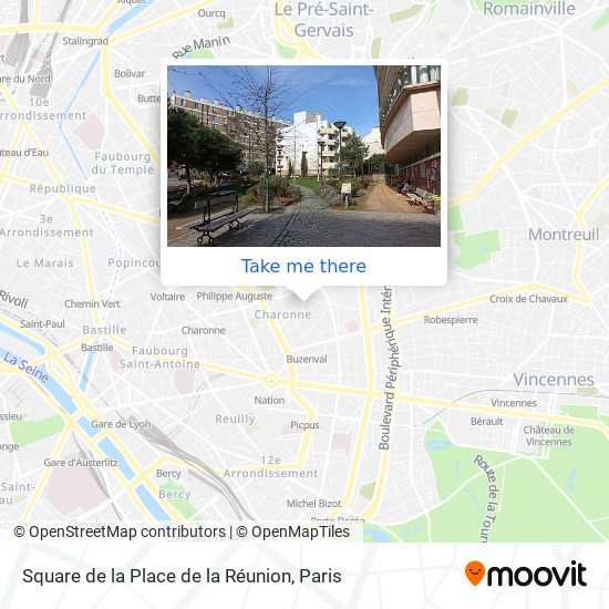 Square de la Place de la Réunion map