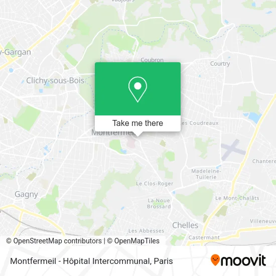 Montfermeil - Hôpital Intercommunal map