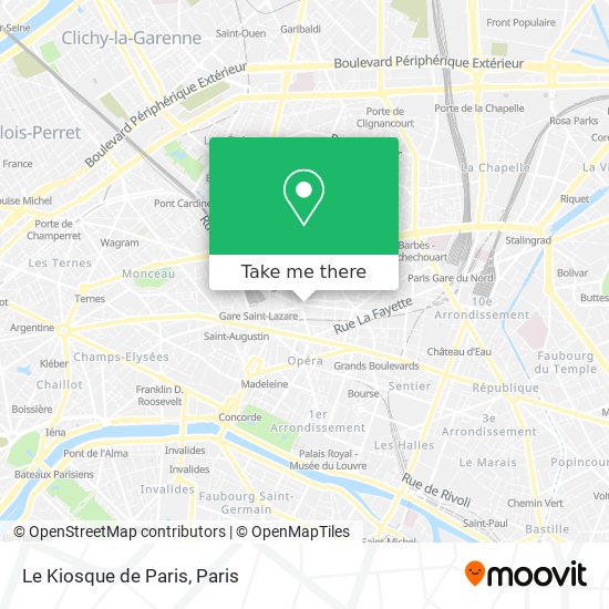 Mapa Le Kiosque de Paris