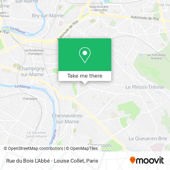 Rue du Bois L'Abbé - Louise Collet map