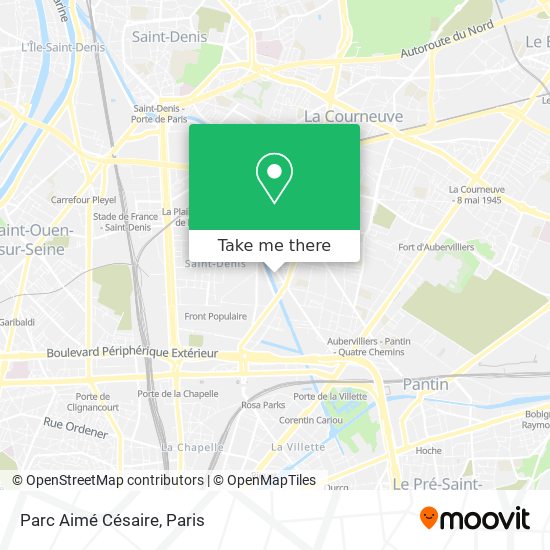 Mapa Parc Aimé Césaire