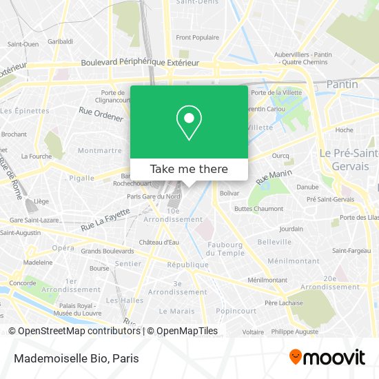 Mademoiselle Bio map